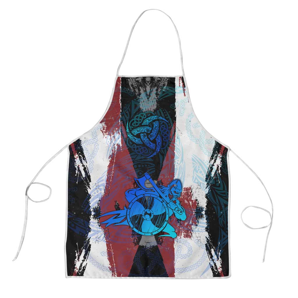 Vikings Warrior Apron with Shield, Axes and Nordic Pattern Norse Heritage Tribute - Wonder Print Shop