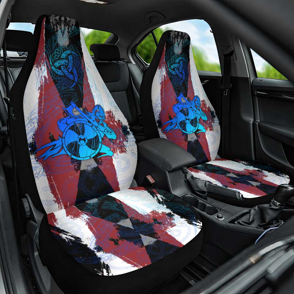 Vikings Warrior Car Seat Cover with Shield, Axes and Nordic Pattern Norse Heritage Tribute - Wonder Print Shop
