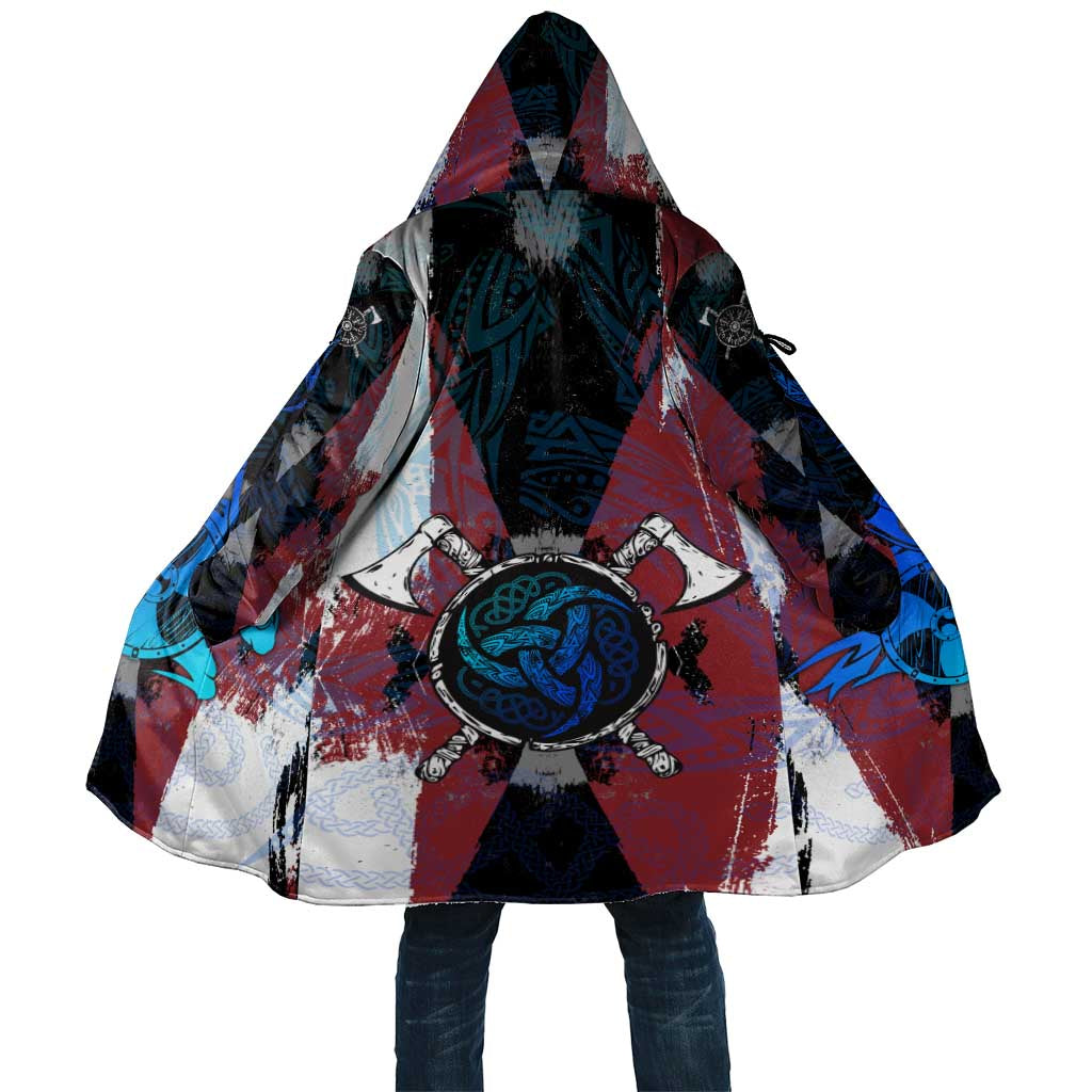 Vikings Warrior Cloak with Shield, Axes and Nordic Pattern Norse Heritage Tribute - Wonder Print Shop