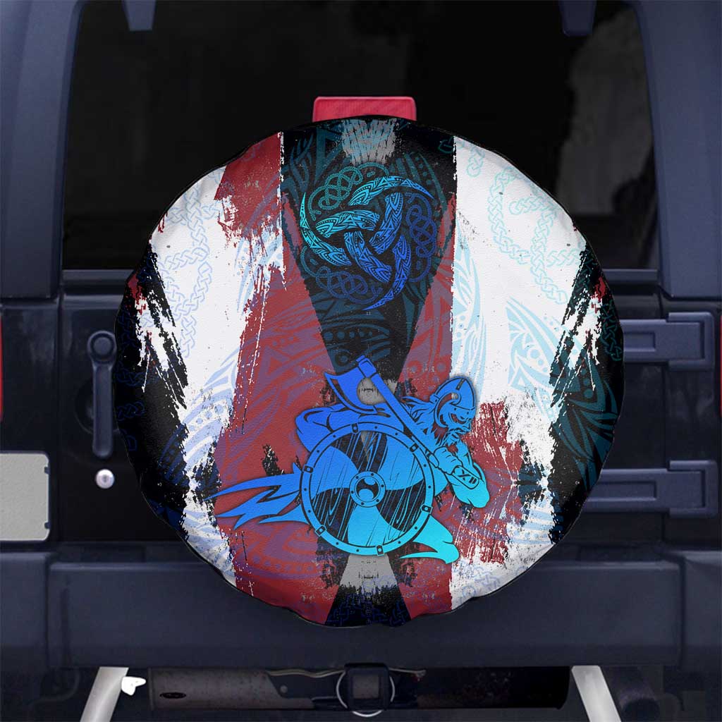 Vikings Warrior Spare Tire Cover with Shield, Axes and Nordic Pattern Norse Heritage Tribute - Wonder Print Shop