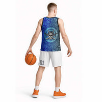 Viking Skull Basketball Jersey with Horned Helmet and Swords Nordic Warrior Tribute - Wonder Print Shop
