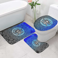 Viking Skull Bathroom Set with Horned Helmet and Swords Nordic Warrior Tribute - Wonder Print Shop