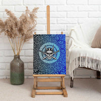 Viking Skull Canvas Wall Art with Horned Helmet and Swords Nordic Warrior Tribute - Wonder Print Shop