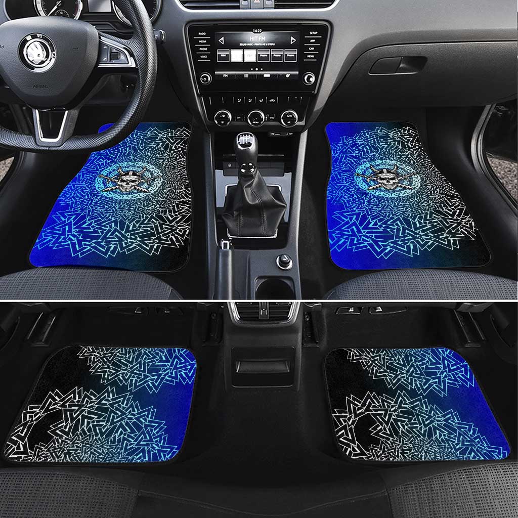 Viking Skull Car Mats with Horned Helmet and Swords Nordic Warrior Tribute - Wonder Print Shop