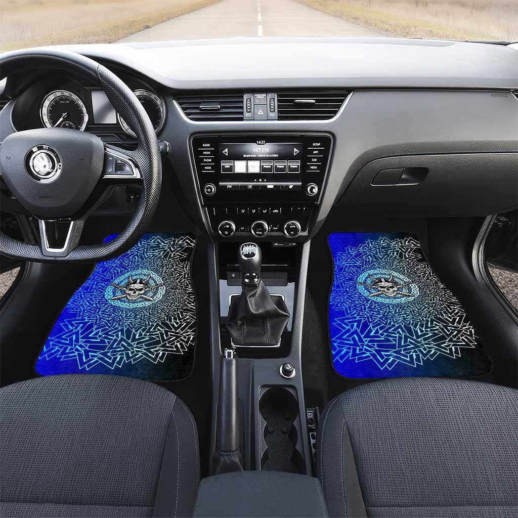 Viking Skull Car Mats with Horned Helmet and Swords Nordic Warrior Tribute - Wonder Print Shop