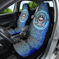 Viking Skull Car Seat Cover with Horned Helmet and Swords Nordic Warrior Tribute - Wonder Print Shop