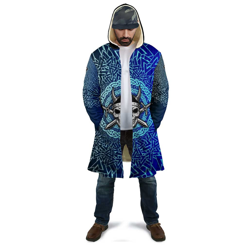 Viking Skull Cloak with Horned Helmet and Swords Nordic Warrior Tribute - Wonder Print Shop