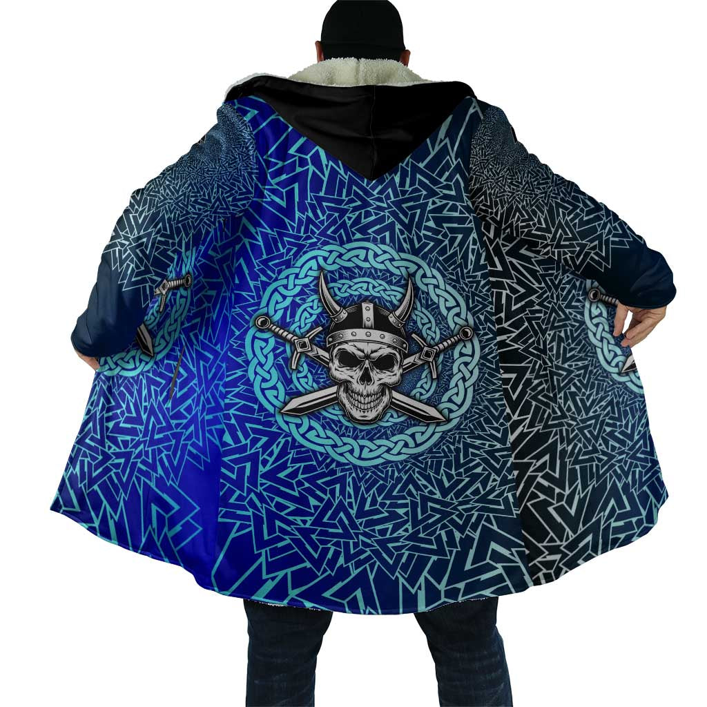 Viking Skull Cloak with Horned Helmet and Swords Nordic Warrior Tribute - Wonder Print Shop