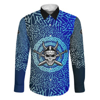 Viking Skull Family Matching Mermaid Dress and Hawaiian Shirt with Horned Helmet and Swords Nordic Warrior Tribute - Wonder Print Shop