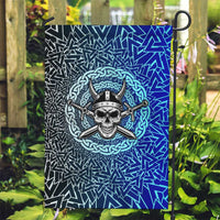 Viking Skull Garden Flag with Horned Helmet and Swords Nordic Warrior Tribute - Wonder Print Shop