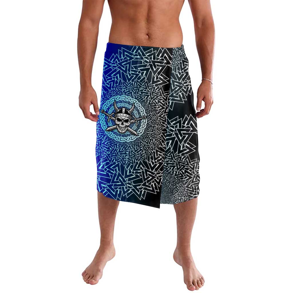 Viking Skull Lavalava with Horned Helmet and Swords Nordic Warrior Tribute - Wonder Print Shop
