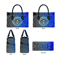 Viking Skull Leather Bag with Horned Helmet and Swords Nordic Warrior Tribute - Wonder Print Shop