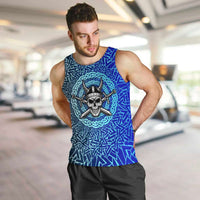 Viking Skull Men Tank Top with Horned Helmet and Swords Nordic Warrior Tribute - Wonder Print Shop