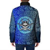 Viking Skull Padded Jacket with Horned Helmet and Swords Nordic Warrior Tribute - Wonder Print Shop