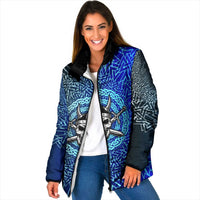 Viking Skull Padded Jacket with Horned Helmet and Swords Nordic Warrior Tribute - Wonder Print Shop
