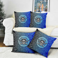 Viking Skull Pillow Cover with Horned Helmet and Swords Nordic Warrior Tribute - Wonder Print Shop