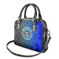Viking Skull Shoulder Handbag with Horned Helmet and Swords Nordic Warrior Tribute - Wonder Print Shop