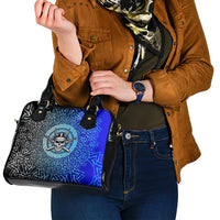 Viking Skull Shoulder Handbag with Horned Helmet and Swords Nordic Warrior Tribute - Wonder Print Shop