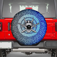 Viking Skull Spare Tire Cover with Horned Helmet and Swords Nordic Warrior Tribute - Wonder Print Shop