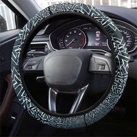 Viking Skull Steering Wheel Cover with Horned Helmet and Swords Nordic Warrior Tribute - Wonder Print Shop