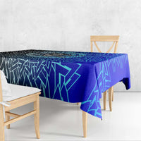 Viking Skull Tablecloth with Horned Helmet and Swords Nordic Warrior Tribute - Wonder Print Shop