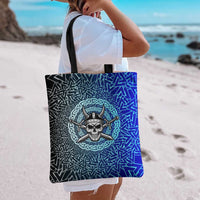 Viking Skull Tote Bag with Horned Helmet and Swords Nordic Warrior Tribute - Wonder Print Shop