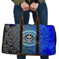 Viking Skull Travel Bag with Horned Helmet and Swords Nordic Warrior Tribute - Wonder Print Shop
