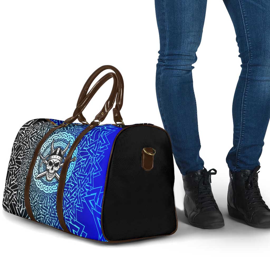 Viking Skull Travel Bag with Horned Helmet and Swords Nordic Warrior Tribute - Wonder Print Shop