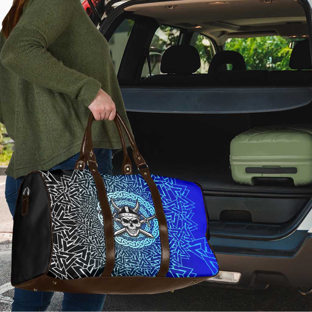 Viking Skull Travel Bag with Horned Helmet and Swords Nordic Warrior Tribute - Wonder Print Shop