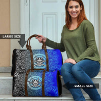 Viking Skull Travel Bag with Horned Helmet and Swords Nordic Warrior Tribute - Wonder Print Shop