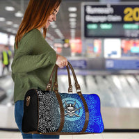 Viking Skull Travel Bag with Horned Helmet and Swords Nordic Warrior Tribute - Wonder Print Shop