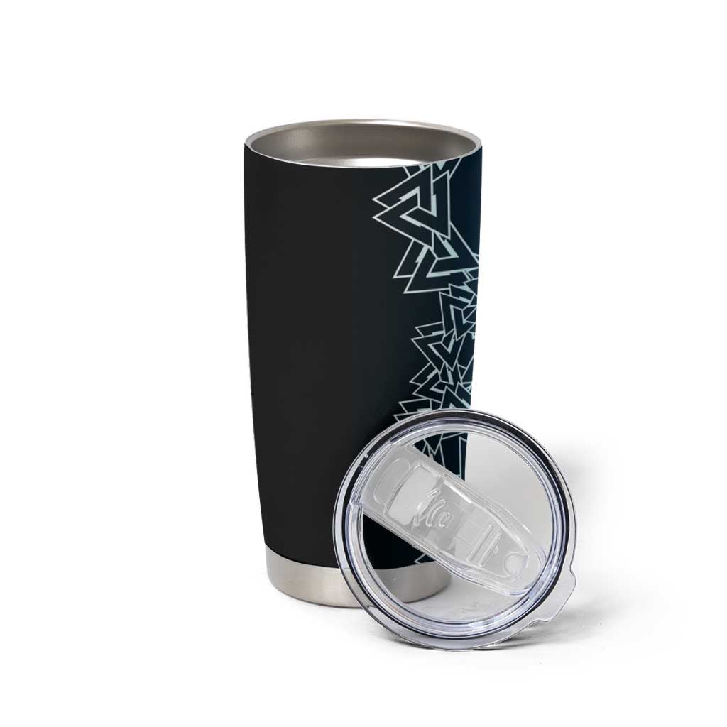 Viking Skull Tumbler Cup with Horned Helmet and Swords Nordic Warrior Tribute - Wonder Print Shop