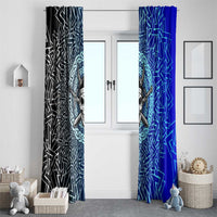 Viking Skull Window Curtain with Horned Helmet and Swords Nordic Warrior Tribute - Wonder Print Shop