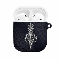 Runic Skull AirPods Case with Nordic Symbols and Knot Pattern Viking Heritage Tribute - Wonder Print Shop