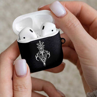 Runic Skull AirPods Case with Nordic Symbols and Knot Pattern Viking Heritage Tribute - Wonder Print Shop