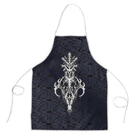 Runic Skull Apron with Nordic Symbols and Knot Pattern Viking Heritage Tribute - Wonder Print Shop