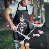 Runic Skull Apron with Nordic Symbols and Knot Pattern Viking Heritage Tribute - Wonder Print Shop