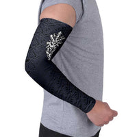 Runic Skull Arm Sleeves with Nordic Symbols and Knot Pattern Viking Heritage Tribute - Wonder Print Shop