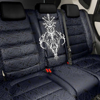 Runic Skull Back Car Seat Cover with Nordic Symbols and Knot Pattern Viking Heritage Tribute - Wonder Print Shop