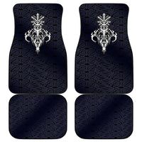 Runic Skull Car Mats with Nordic Symbols and Knot Pattern Viking Heritage Tribute - Wonder Print Shop