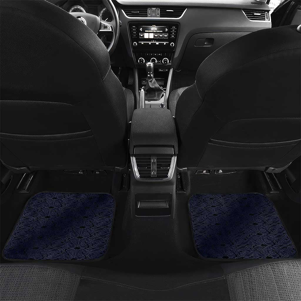 Runic Skull Car Mats with Nordic Symbols and Knot Pattern Viking Heritage Tribute - Wonder Print Shop