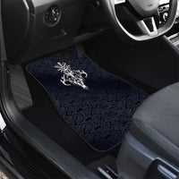 Runic Skull Car Mats with Nordic Symbols and Knot Pattern Viking Heritage Tribute - Wonder Print Shop