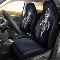 Runic Skull Car Seat Cover with Nordic Symbols and Knot Pattern Viking Heritage Tribute - Wonder Print Shop