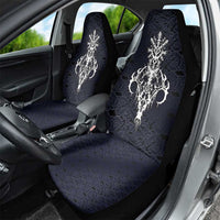 Runic Skull Car Seat Cover with Nordic Symbols and Knot Pattern Viking Heritage Tribute - Wonder Print Shop