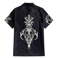 Runic Skull Family Matching Mermaid Dress and Hawaiian Shirt with Nordic Symbols and Knot Pattern Viking Heritage Tribute - Wonder Print Shop