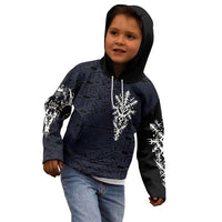 Runic Skull Kid Hoodie with Nordic Symbols and Knot Pattern Viking Heritage Tribute - Wonder Print Shop