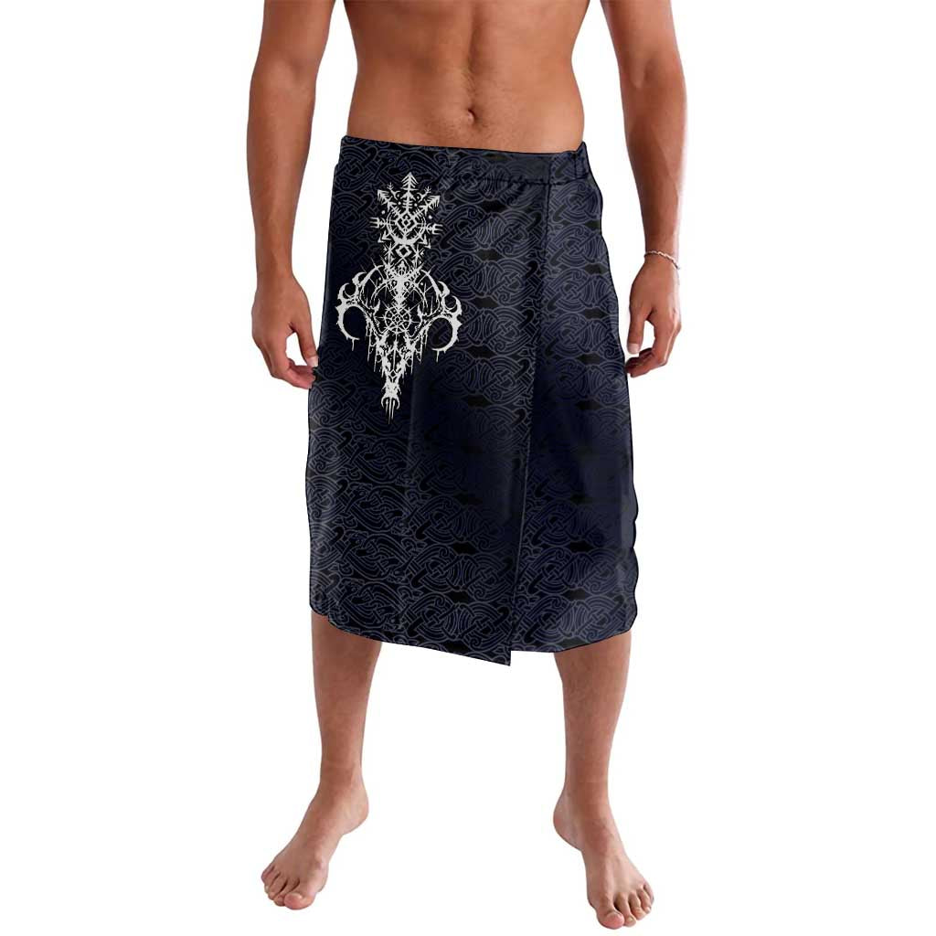 Runic Skull Lavalava with Nordic Symbols and Knot Pattern Viking Heritage Tribute - Wonder Print Shop
