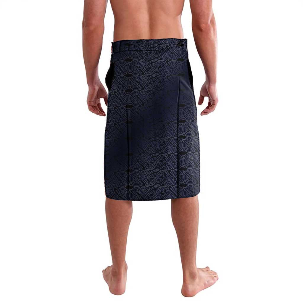 Runic Skull Lavalava with Nordic Symbols and Knot Pattern Viking Heritage Tribute - Wonder Print Shop