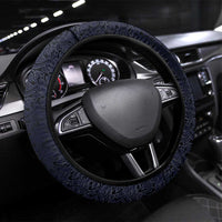Runic Skull Steering Wheel Cover with Nordic Symbols and Knot Pattern Viking Heritage Tribute - Wonder Print Shop