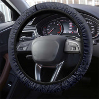 Runic Skull Steering Wheel Cover with Nordic Symbols and Knot Pattern Viking Heritage Tribute - Wonder Print Shop